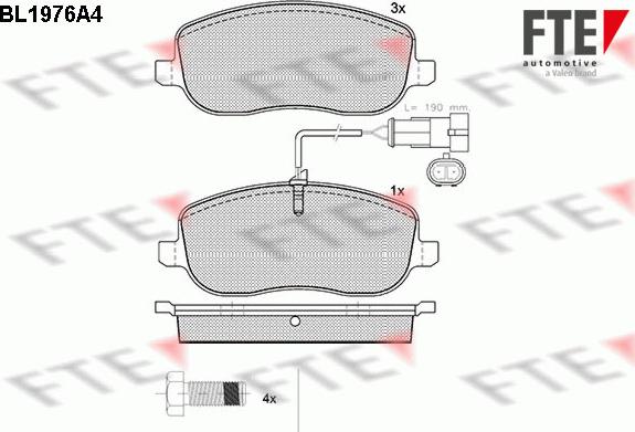 FTE 9010565 - Brake Pad Set, disc brake autospares.lv