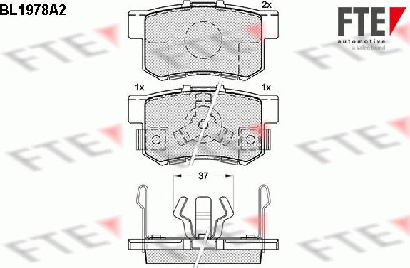 FTE BL1978A2 - Brake Pad Set, disc brake autospares.lv