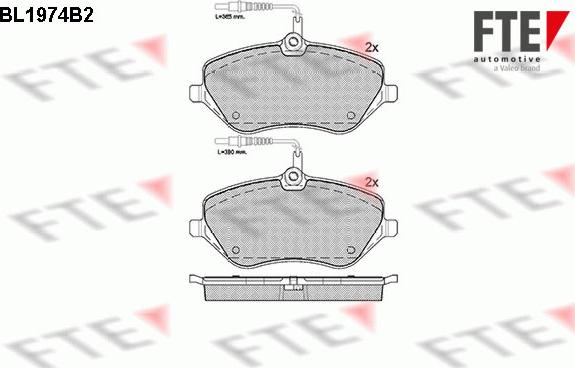 FTE 9010562 - Brake Pad Set, disc brake autospares.lv