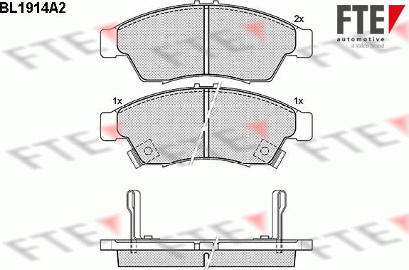 FTE BL1914A2 - Brake Pad Set, disc brake autospares.lv