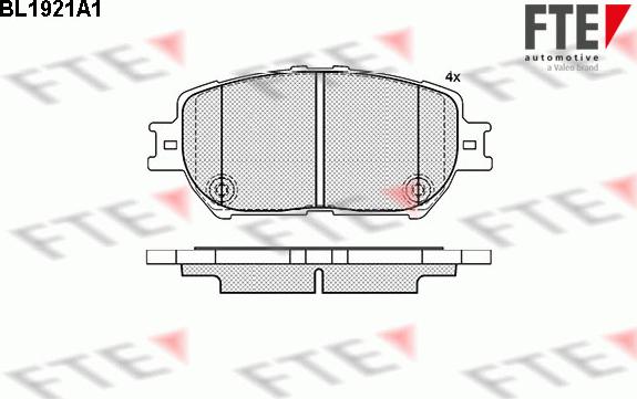 FTE BL1921A1 - Brake Pad Set, disc brake autospares.lv