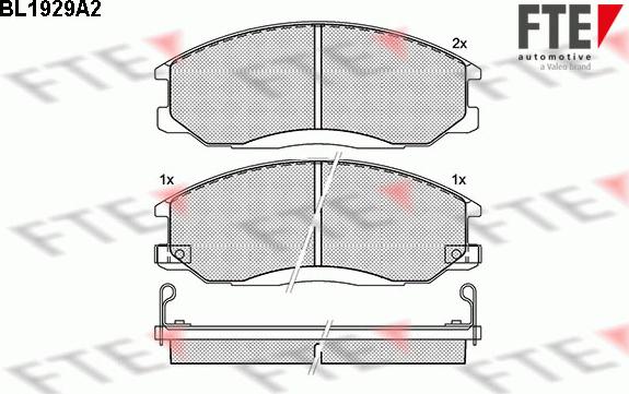 FTE BL1929A2 - Brake Pad Set, disc brake autospares.lv