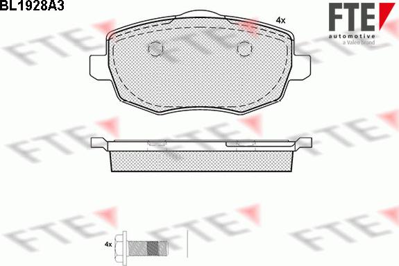 FTE 9010516 - Brake Pad Set, disc brake autospares.lv