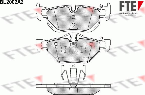 FTE BL2002A2 - Brake Pad Set, disc brake autospares.lv