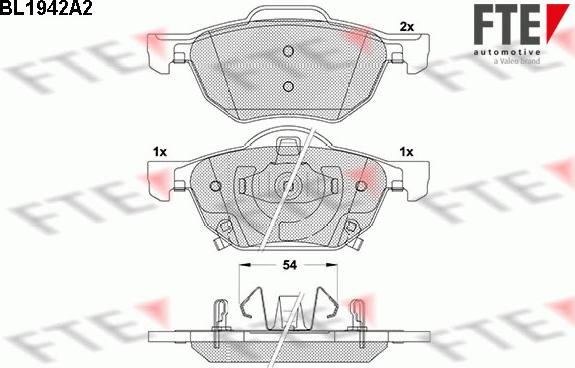 FTE 9010534 - Brake Pad Set, disc brake autospares.lv