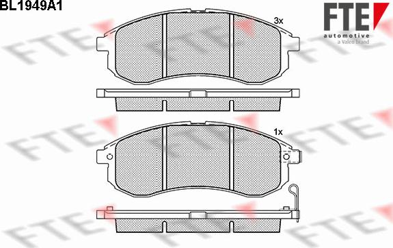 FTE BL1949A1 - Brake Pad Set, disc brake autospares.lv