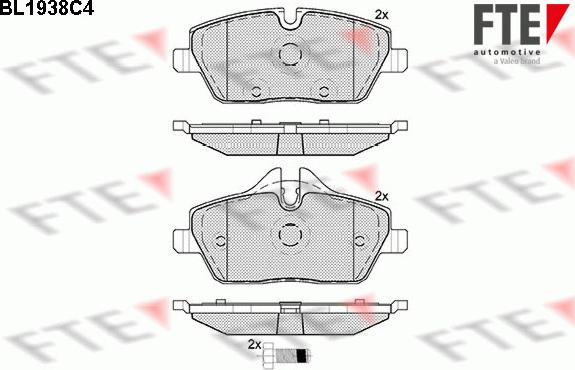 FTE 9010530 - Brake Pad Set, disc brake autospares.lv