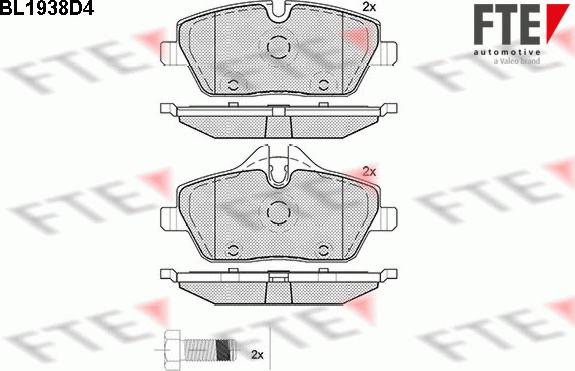 FTE BL1938D4 - Brake Pad Set, disc brake autospares.lv