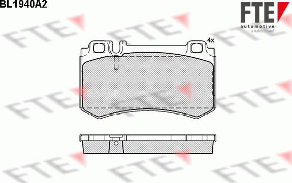 FTE BL1940A2 - Brake Pad Set, disc brake autospares.lv