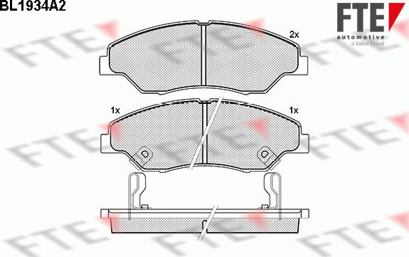 FTE BL1934A2 - Brake Pad Set, disc brake autospares.lv