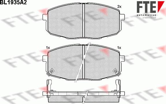 FTE BL1935A2 - Brake Pad Set, disc brake autospares.lv