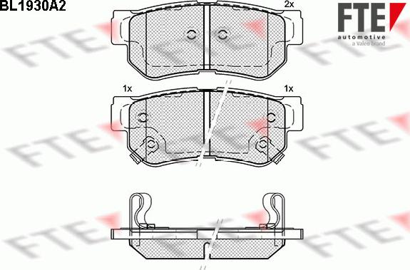 FTE BL1930A2 - Brake Pad Set, disc brake autospares.lv