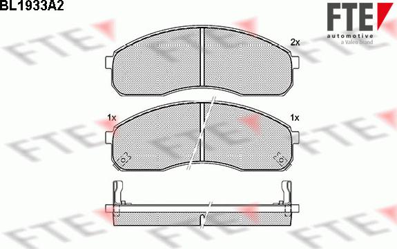 FTE 9010523 - Brake Pad Set, disc brake autospares.lv