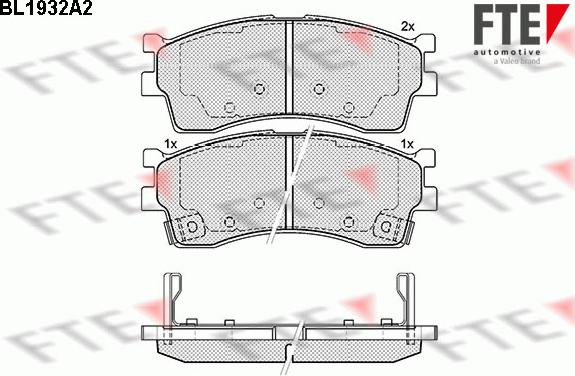 FTE 9010522 - Brake Pad Set, disc brake autospares.lv