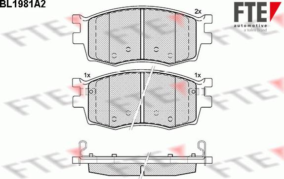 FTE 9010571 - Brake Pad Set, disc brake autospares.lv