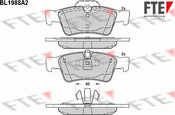 FTE 9010578 - Brake Pad Set, disc brake autospares.lv