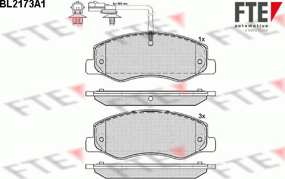 FTE 9010691 - Brake Pad Set, disc brake autospares.lv