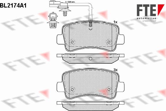 FTE BL2174A1 - Brake Pad Set, disc brake autospares.lv