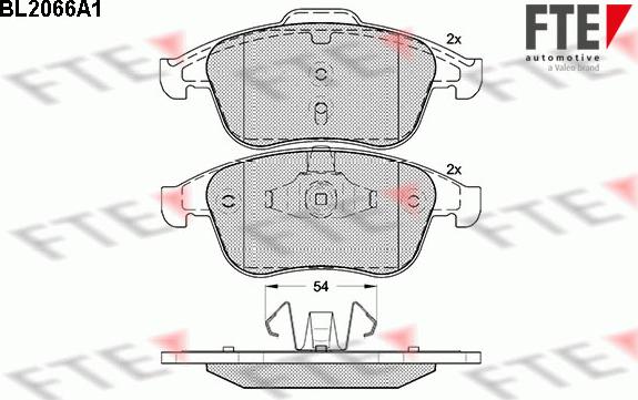 FTE BL2066A1 - Brake Pad Set, disc brake autospares.lv