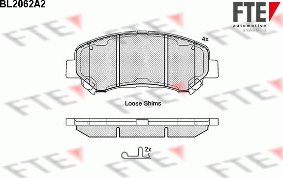 FTE BL2062A2 - Brake Pad Set, disc brake autospares.lv