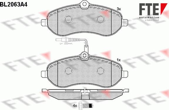 FTE 9010646 - Brake Pad Set, disc brake autospares.lv