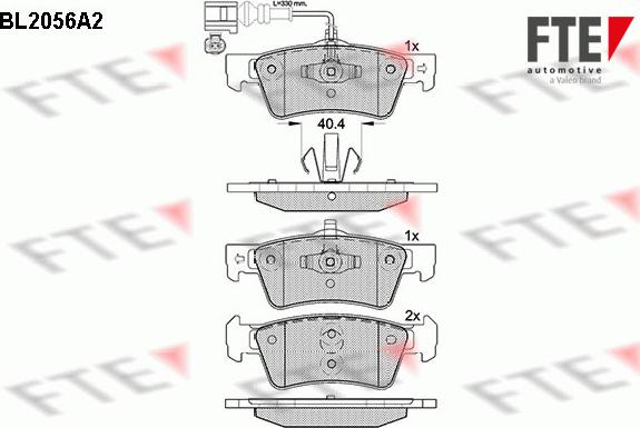 FTE 9010640 - Brake Pad Set, disc brake autospares.lv