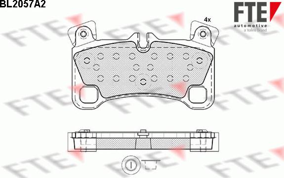 FTE BL2057A2 - Brake Pad Set, disc brake autospares.lv