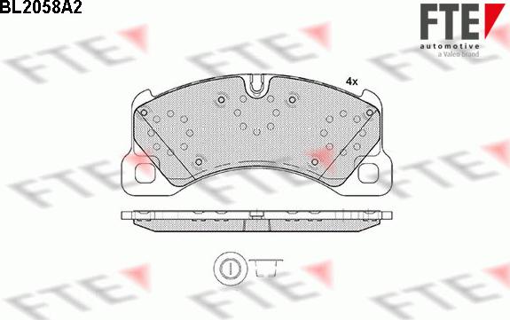 FTE 9010642 - Brake Pad Set, disc brake autospares.lv