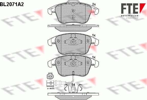 FTE 9010655 - Brake Pad Set, disc brake autospares.lv