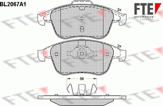 FTE 9010650 - Brake Pad Set, disc brake autospares.lv