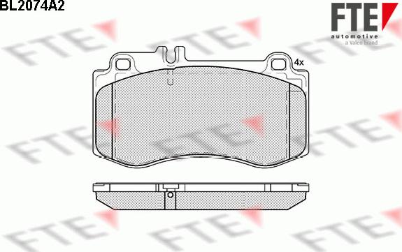 FTE BL2074A2 - Brake Pad Set, disc brake autospares.lv