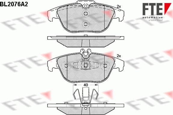 FTE 9010660 - Brake Pad Set, disc brake autospares.lv