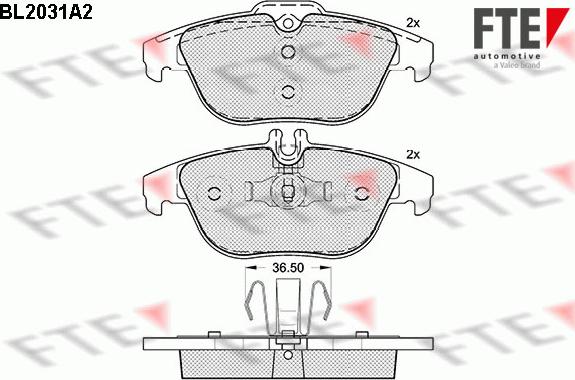 FTE BL2031A2 - Brake Pad Set, disc brake autospares.lv