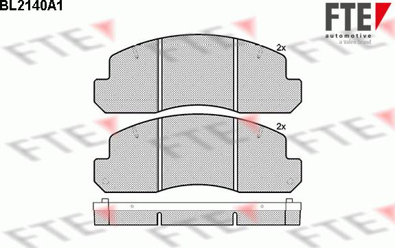 FTE BL2140A1 - Brake Pad Set, disc brake autospares.lv