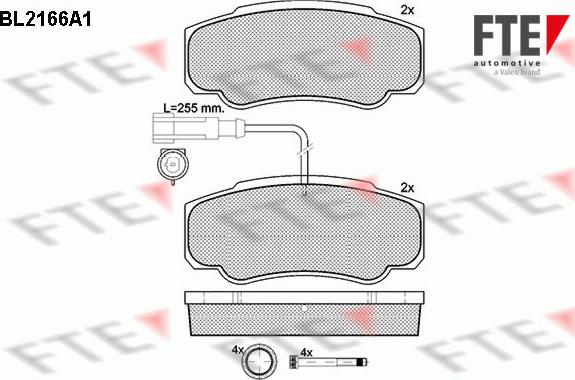 FTE 9010688 - Brake Pad Set, disc brake autospares.lv