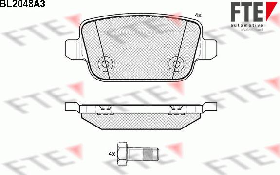 FTE BL2048A3 - Brake Pad Set, disc brake autospares.lv