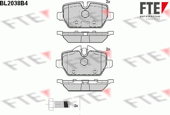 FTE 9010624 - Brake Pad Set, disc brake autospares.lv