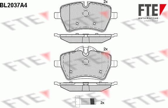 FTE BL2037A4 - Brake Pad Set, disc brake autospares.lv