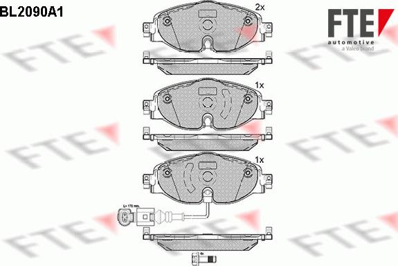 FTE 9010674 - Brake Pad Set, disc brake autospares.lv