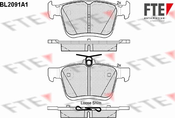 FTE 9010676 - Brake Pad Set, disc brake autospares.lv