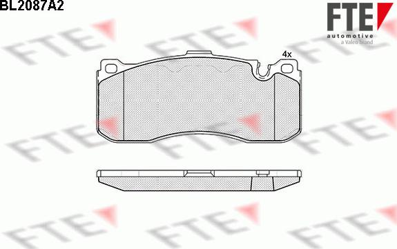 FTE 9010671 - Brake Pad Set, disc brake autospares.lv