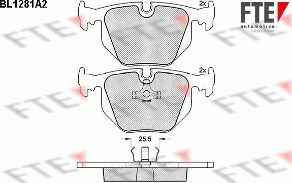 FTE BL1281A2 - Brake Pad Set, disc brake autospares.lv