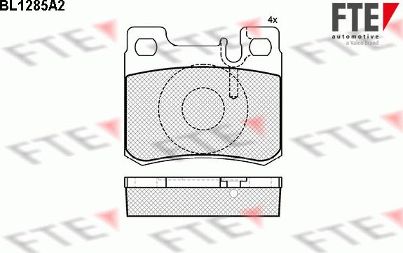 FTE 9010091 - Brake Pad Set, disc brake autospares.lv