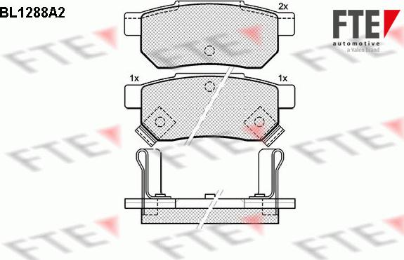 FTE 9010093 - Brake Pad Set, disc brake autospares.lv