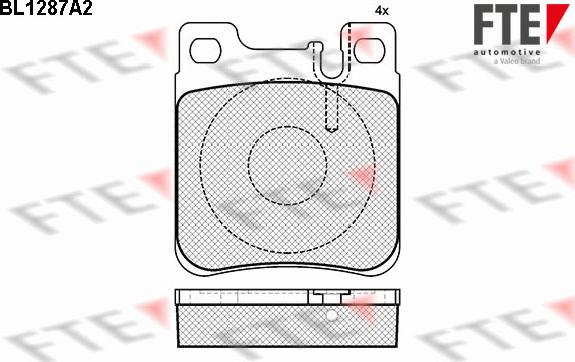 FTE BL1287A2 - Brake Pad Set, disc brake autospares.lv