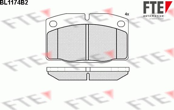 FTE 9010049 - Brake Pad Set, disc brake autospares.lv