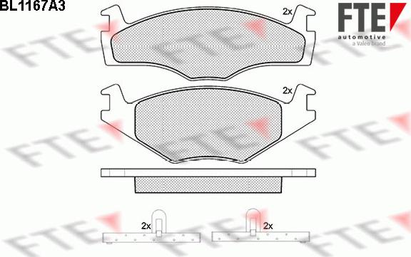 FTE 9010045 - Brake Pad Set, disc brake autospares.lv