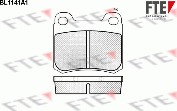FTE BL1141A1 - Brake Pad Set, disc brake autospares.lv