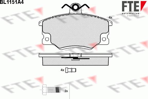 FTE 9010042 - Brake Pad Set, disc brake autospares.lv