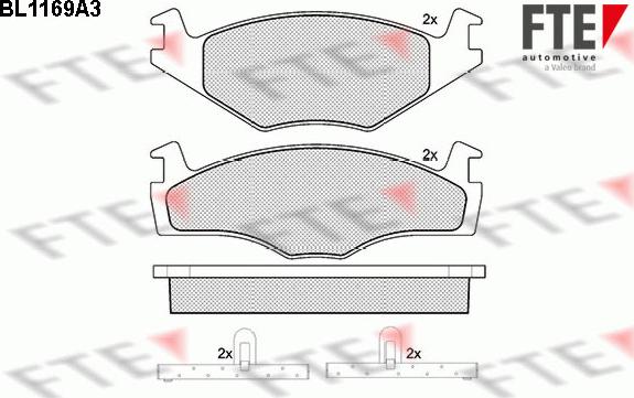 FTE 9010047 - Brake Pad Set, disc brake autospares.lv